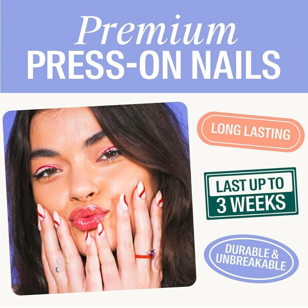 Chill Tips Gone Riding Neutral Browns Short Almond Press On Nails